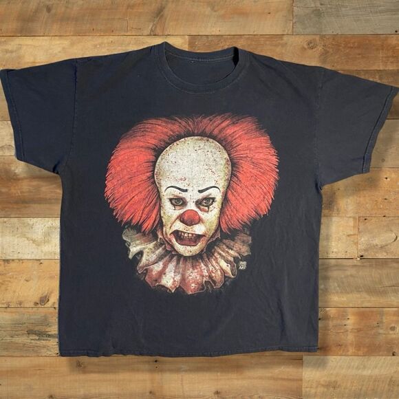 IT The Movie Pennywise Face Mens T-Shirt Tee Size XL - Picture 1 of 3
